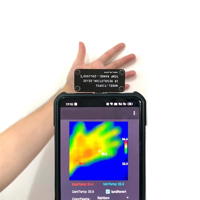 Mini Infrared Thermal Imager for Android – 32x32 Sensor Thermal Imaging Camera Babs Black