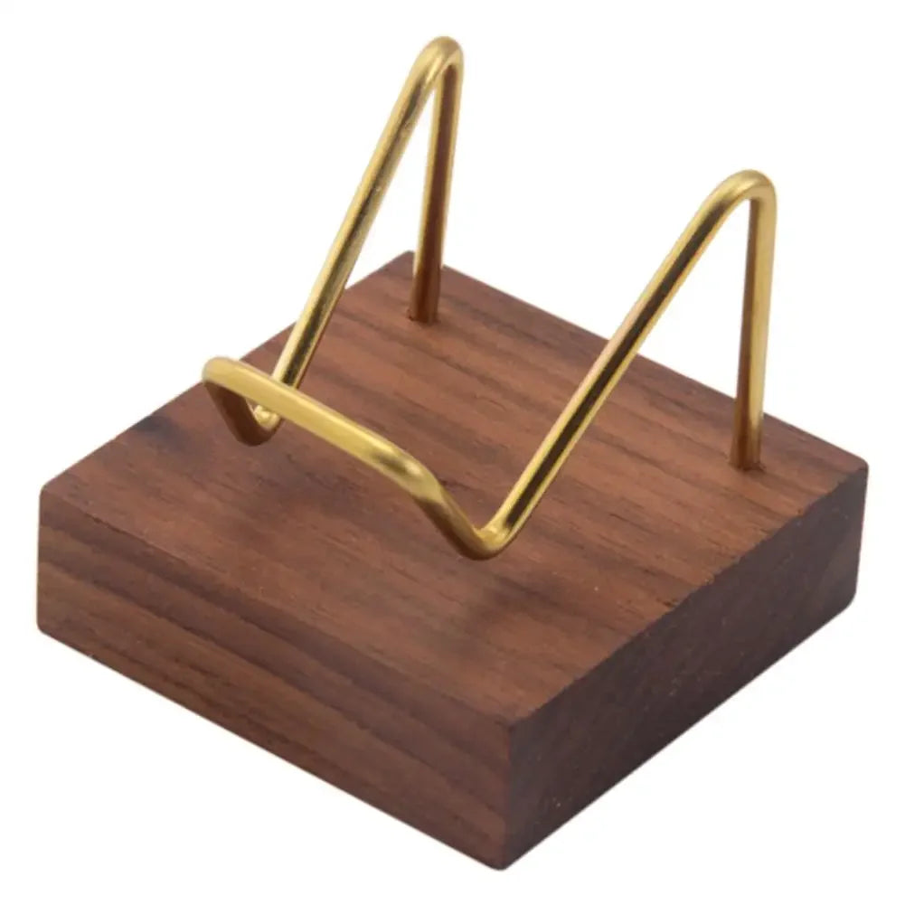 Wooden Base Brass Arm Display Stand Easel for Minerals & Gems Mineral Display Stand Babs A