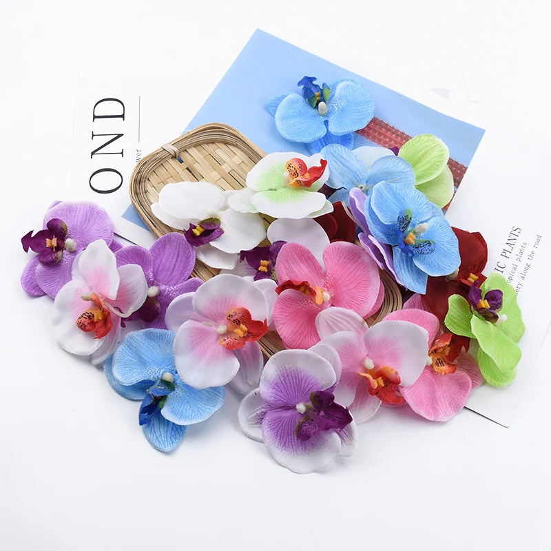 Artificial Silk Butterfly Orchid Flowers 30/60 Pcs | Home Decor Artificial Silk Flowers Babs