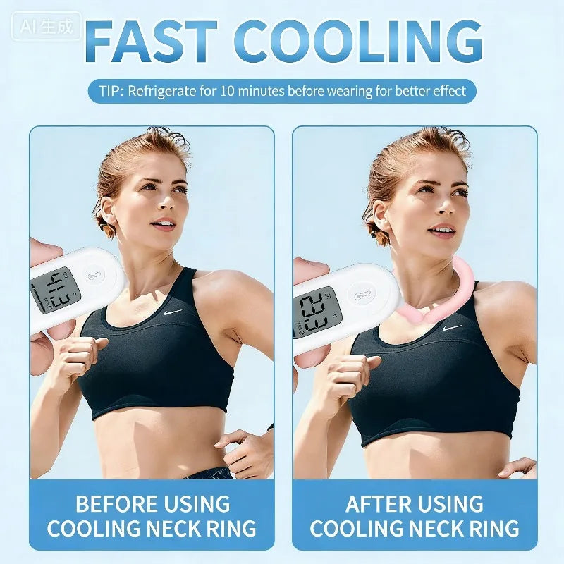 Reusable Gel Neck Cooling Ring – Wearable Summer Ice Pack Neck Cooling Ring Babs
