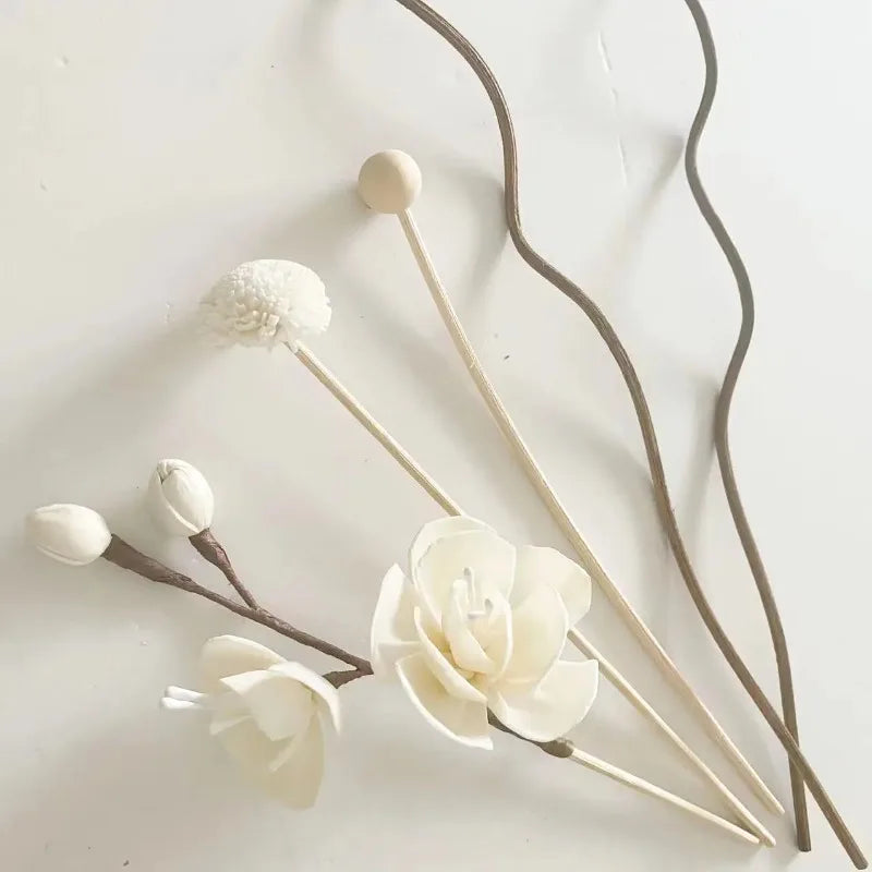 Flower Rattan Aromatherapy Diffuser Sticks 5/6 Pcs Home Decor Reed Diffuser Sticks Babs 5 Pcs