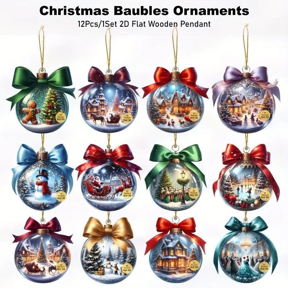 Christmas Ball Ornaments 12/24 Pcs – Festive Holiday Decor Christmas Ornament Set Babs 12PCS 8cm