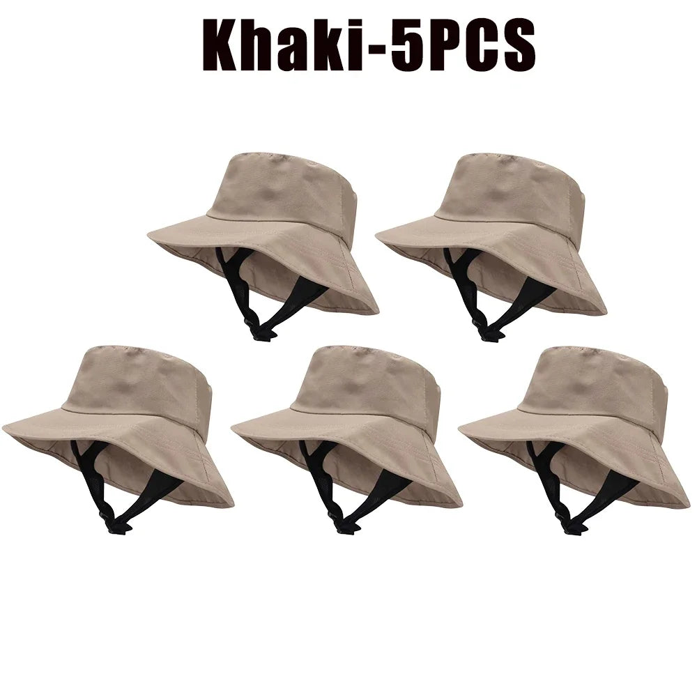 UPF 50+ Mesh Bucket Hat – Breathable Sun Hat Men & Women Bucket Sun Hat Babs Khaki-5PCS