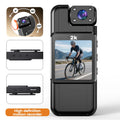 KEBIDUMEI 2K Mini Body Camera 180° Rotatable Dash Cam DVR Mini Body Camera Babs black