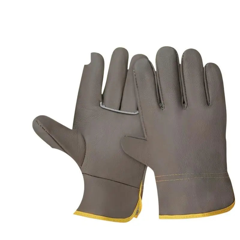 HUXUAN Leather Welding Work Gloves – Spark & Abrasion Resistant Leather Work Gloves Babs