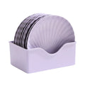 10PCS Nordic Shell-Shaped Plates Set with Storage Base | Microwave Safe Serving Plate Set Babs Purple