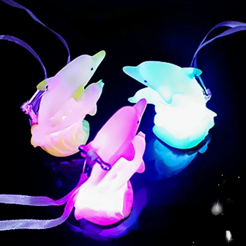 30-Pack LED Blinking Necklaces – Fish, Star & Dolphin Pendants LED Party Necklaces Babs dolphin1