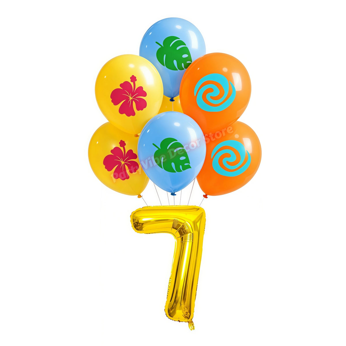 Ocean Theme Birthday Party Kit – Plates, Cups & Balloons Party Tableware Kit Babs 19pcs Balloons 7