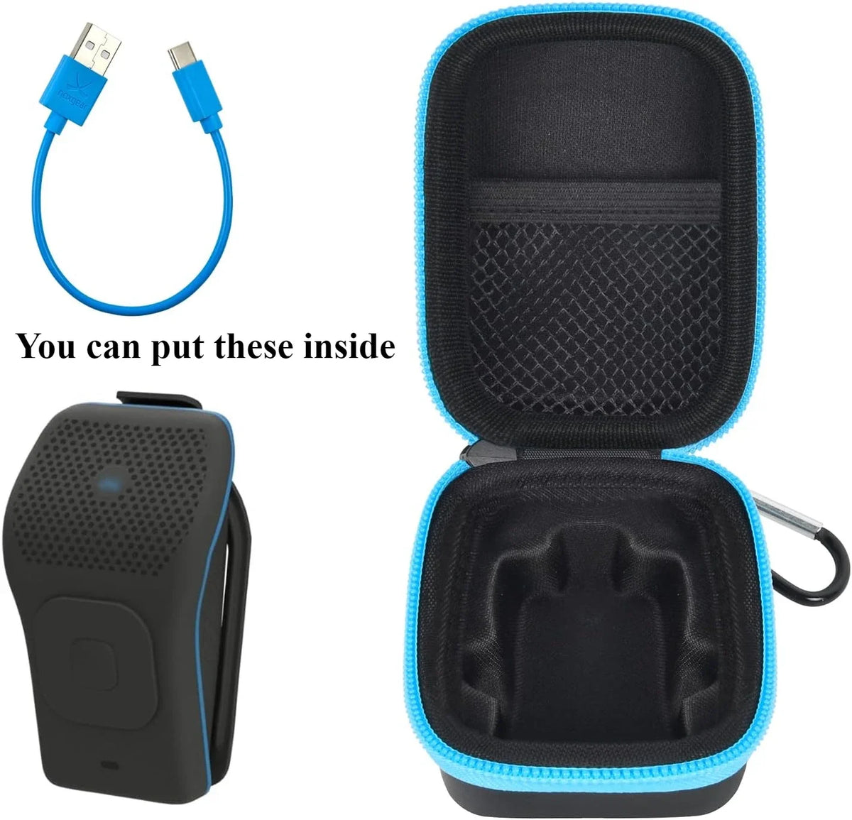 Carrying Case for Noxgear 39g Wearable Bluetooth Clip Speaker Speaker Carrying Case Babs