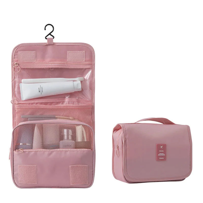 Travel Makeup Bag – Waterproof High-Capacity Toiletry Organizer Toiletry Organizer Bag Babs Pink