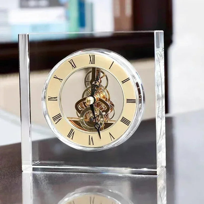 Luxury Crystal Silent Quartz Desk Clock – Nordic Décor Crystal Desk Clock Babs