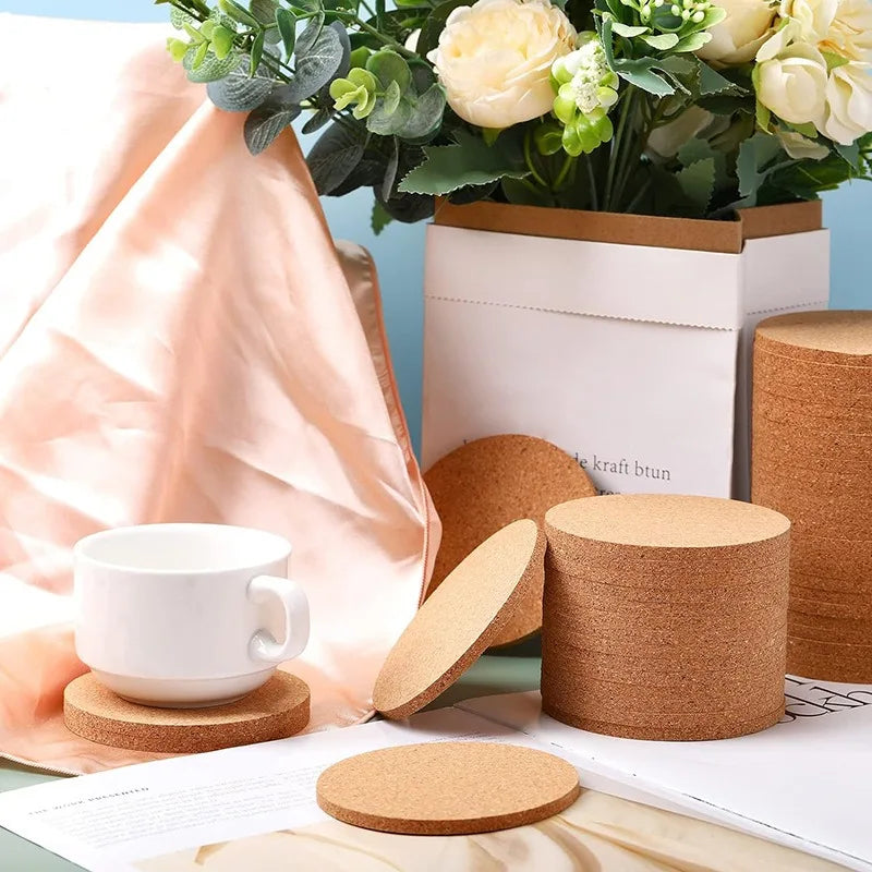 Cork Coasters for Drinks – Eco-Friendly Aesthetic Table Coasters Cork Coaster Set Babs