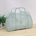 2-Pack Foldable Mesh Laundry Basket – Portable Plastic Wash Basket Foldable Laundry Basket Babs blue-2pcs