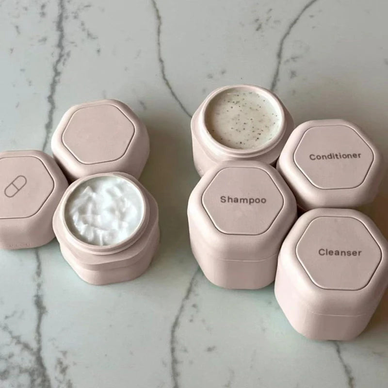 3-Pack Magnetic Travel Cosmetic Dispenser Bottles | Portable Travel Dispenser Bottles Babs