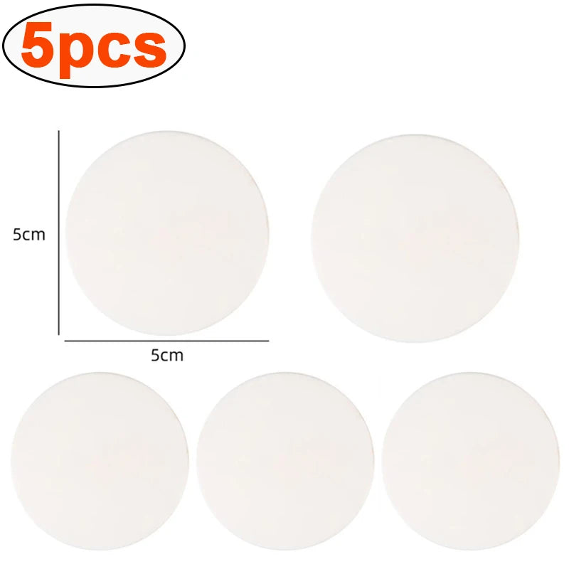 5-Pack Silicone Door Handle Bumpers – Self-Adhesive Wall Protectors Door Bumper Pads Babs Round-White-5pcs