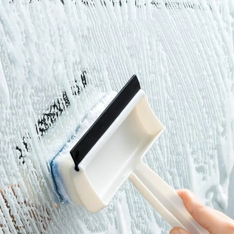 Double-Sided Glass Cleaning Brush & Bathroom Squeegee Bathroom Cleaning Brush Babs