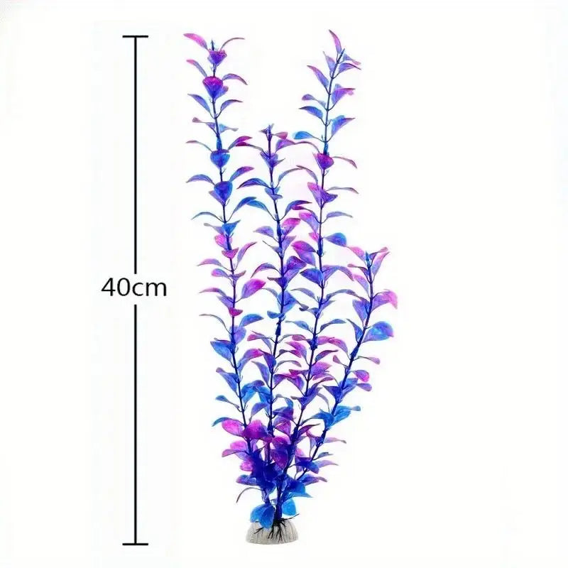 5pcs Artificial Aquarium Plants 40cm – Fish Tank Decorations Aquarium Plant Decor Babs