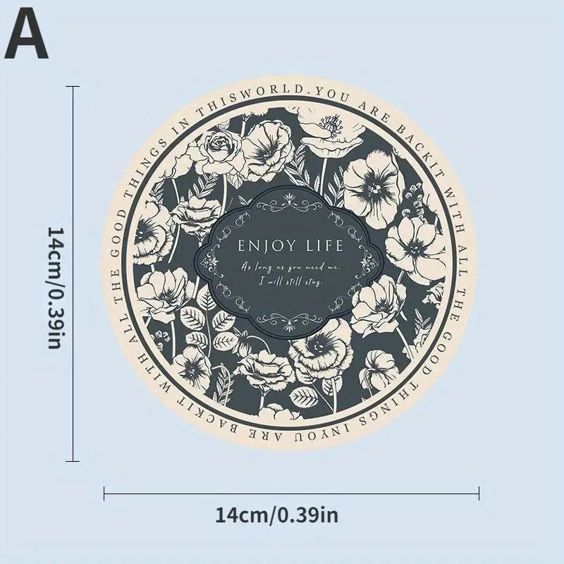 2PC Round Luxury Dining Table Mats – Waterproof & Insulated Dining Table Mat Babs A 2pcs