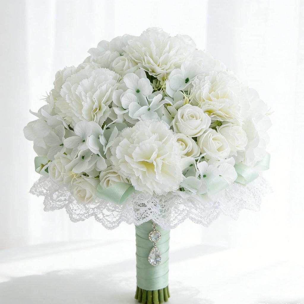 Artificial Silk Carnation Rose Bouquet – Wedding & Home Décor Artificial Flower Bouquet Babs