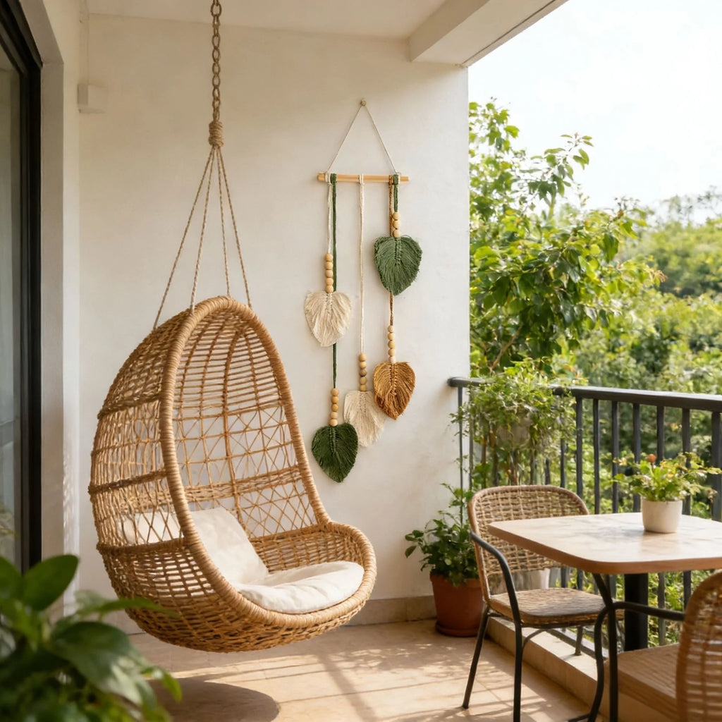 Handmade Macramé Leaf Wall Hanging Tapestry | Boho Decor Macramé Wall Hanging Babs