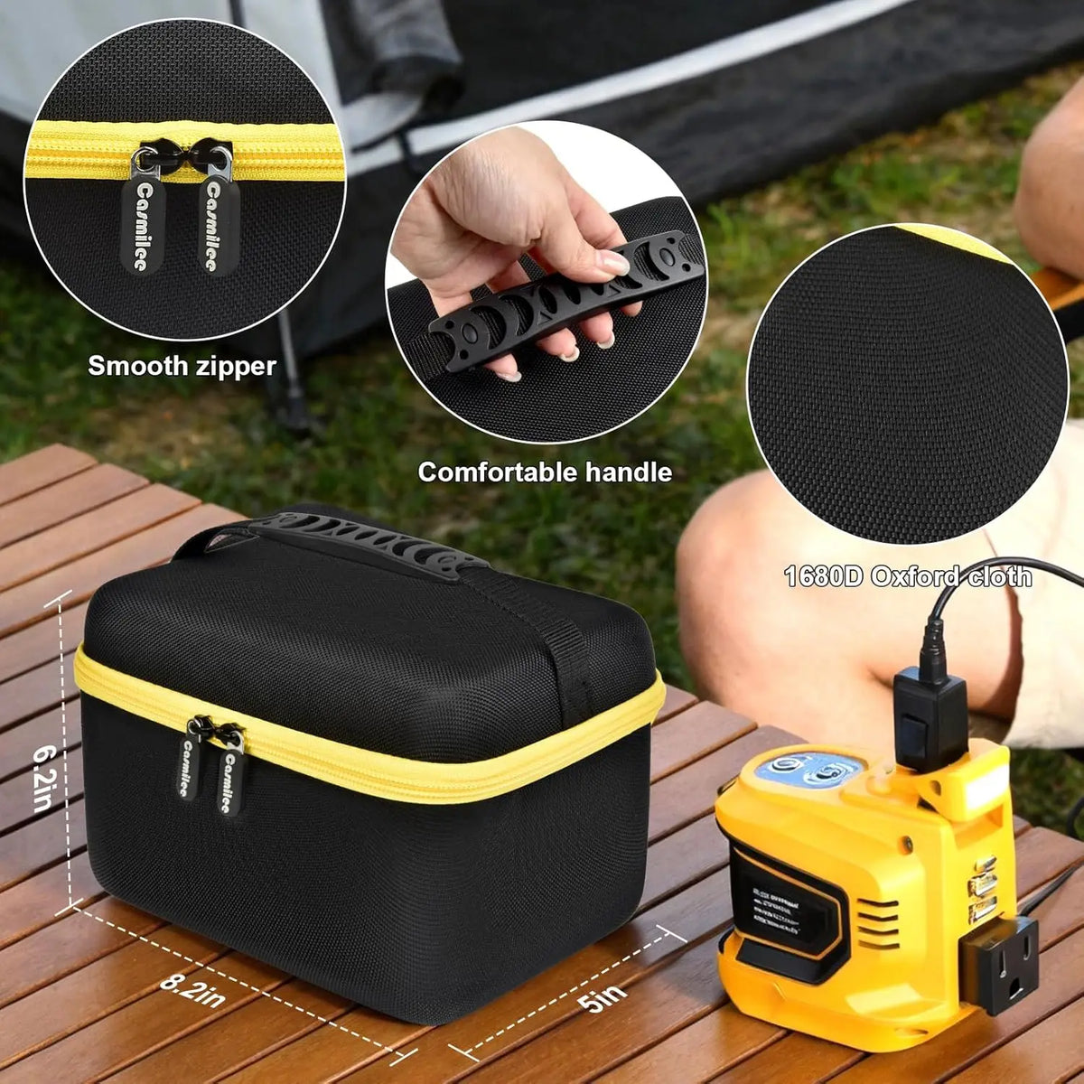 Hard Case for 200–220W Power Inverters & 18V 20V Batteries Inverter Carrying Case Babs
