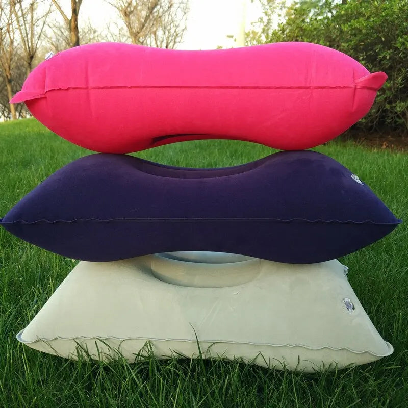 Portable Folding Inflatable Travel Pillow – Neck & Waist Support Inflatable Travel Pillow Babs