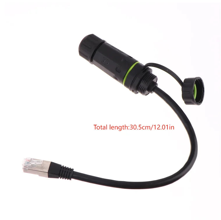 RJ45 Waterproof Network Pass-Through Connector Male to Female Network Connector Adapter Babs