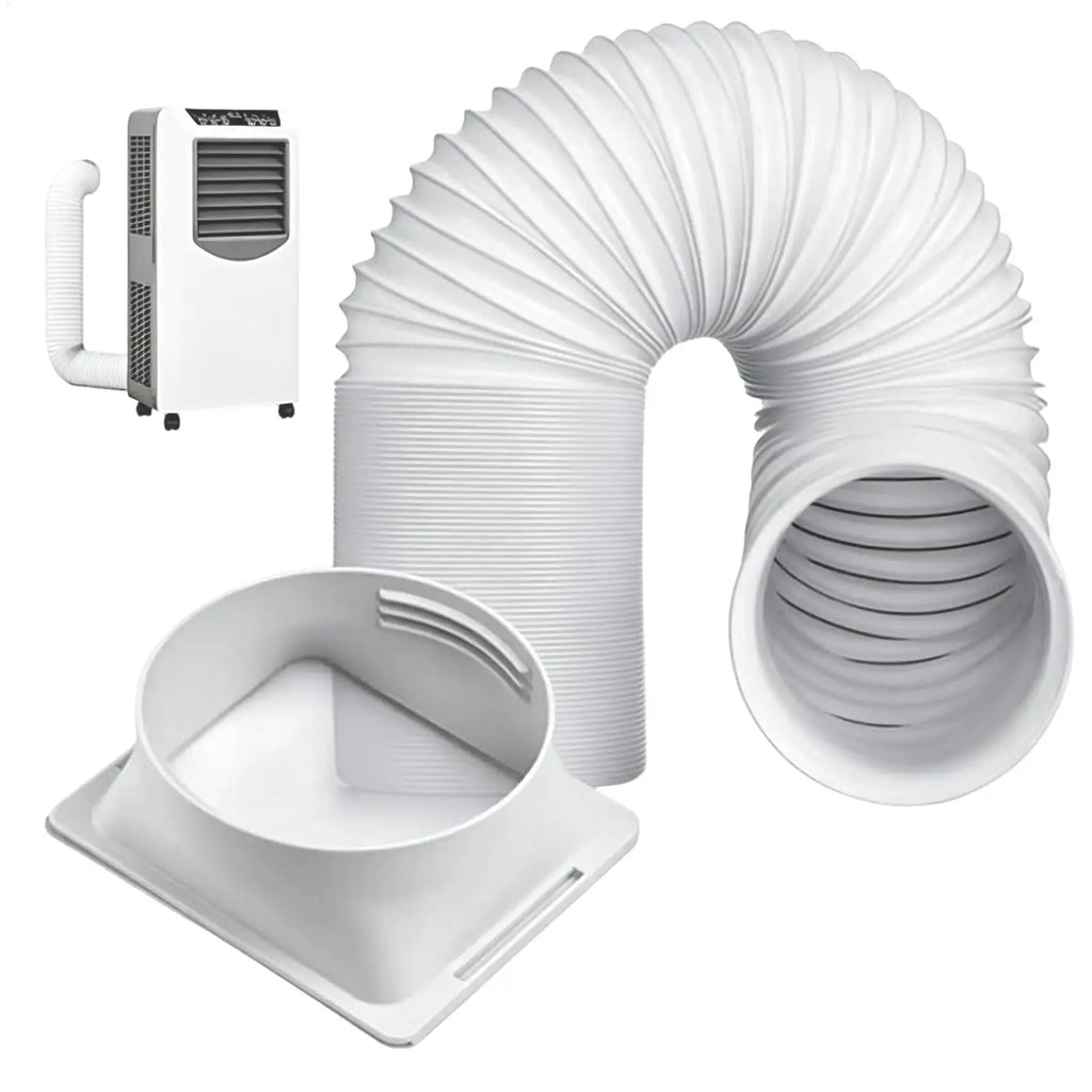 Flexible Telescopic AC Exhaust Hose & Square Vent Connector AC Exhaust Hose Babs