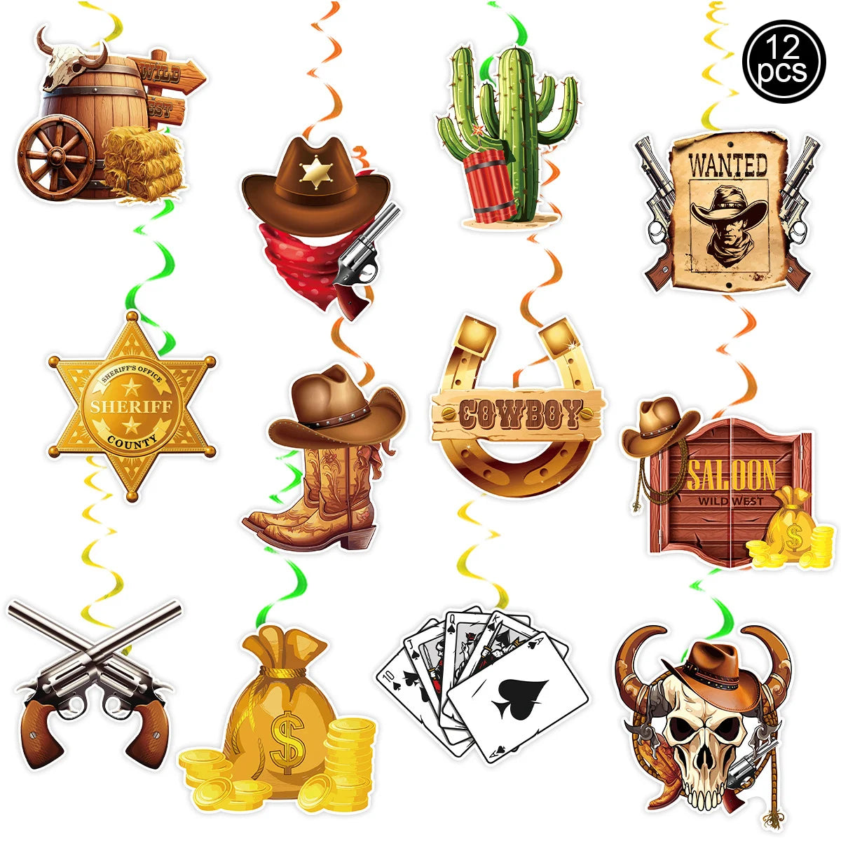 Western Cowboy Party Boxes – Hay Bale & Wine Barrel Decor Props Party Decoration Boxes Babs WHITE AS show 28cm