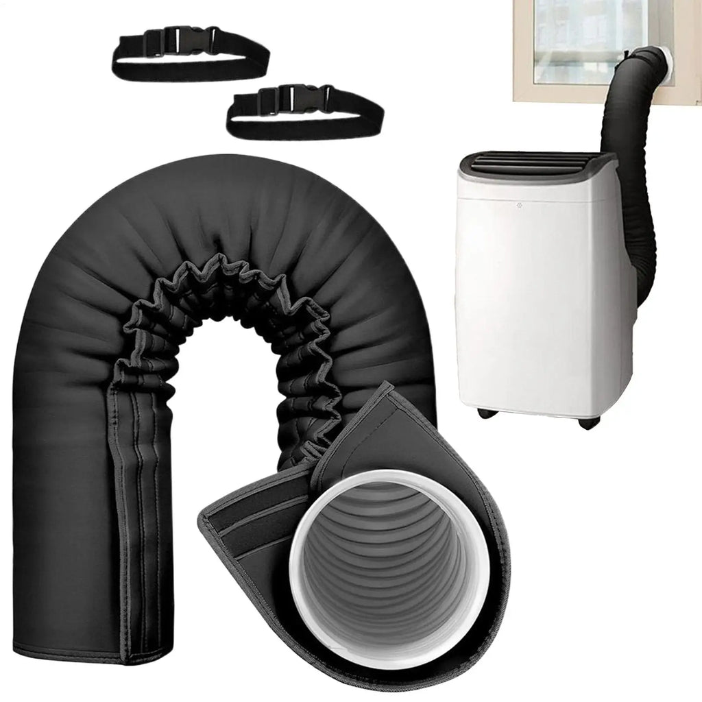 Portable AC Hose Insulation Sleeve with Adjustable Straps AC Duct Insulation Sleeve Babs