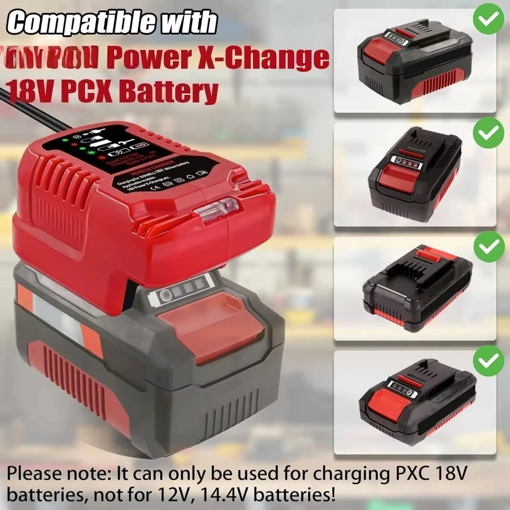 12V/24V Car Charger for 18V Li-Ion Batteries – LED Indicator Li-Ion Battery Charger Babs