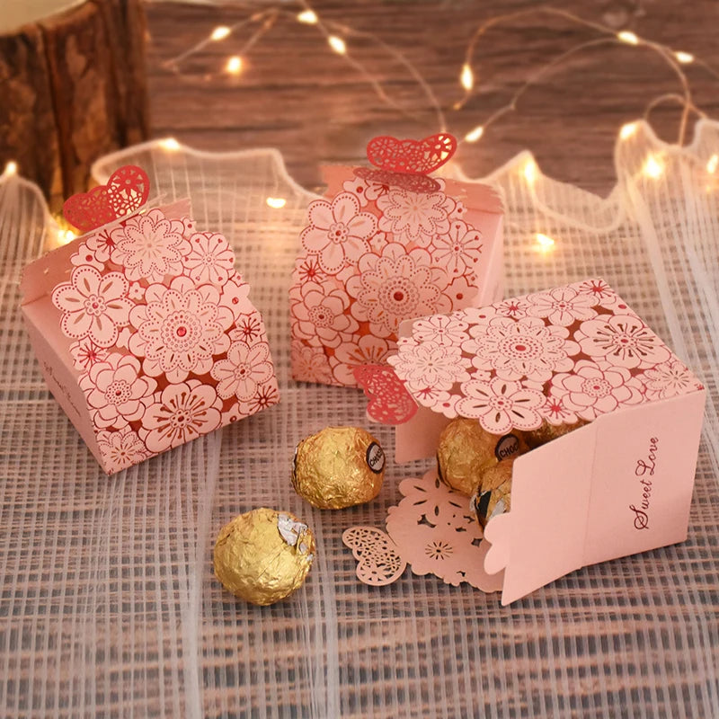 Pink Butterfly Candy Gift Boxes | Wedding & Party Favors 10/20Pcs Party Favor Box Babs
