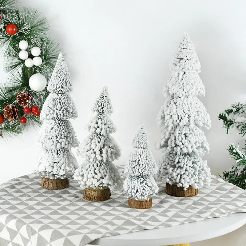 Mini Snow Pine Christmas Tree Ornaments – Desktop Xmas Decor Christmas Tree Ornament Babs