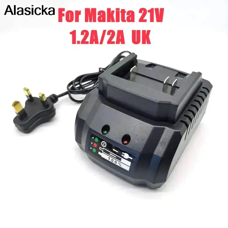 18V 21V Battery Charger for Makita Tools – UK Plug | 1.2A/2A Power Tool Charger Babs