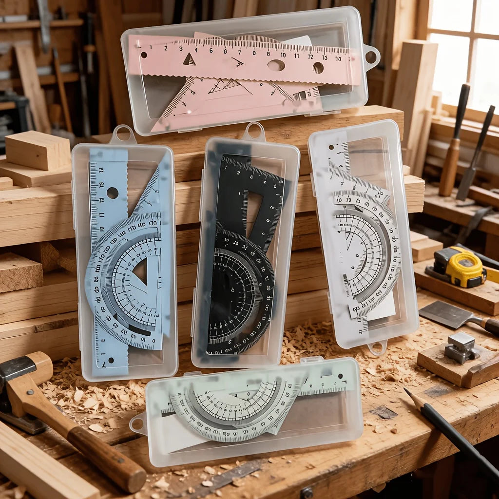Geometric Ruler Set – Protractor, Triangle & Drawing Tools Geometric Ruler Set Babs