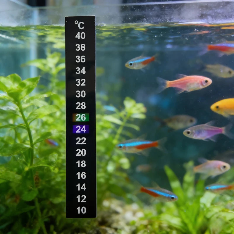 Aquarium Thermometer Strips – Self-Adhesive Fish Tank Temp Labels Aquarium Thermometer Strip Babs
