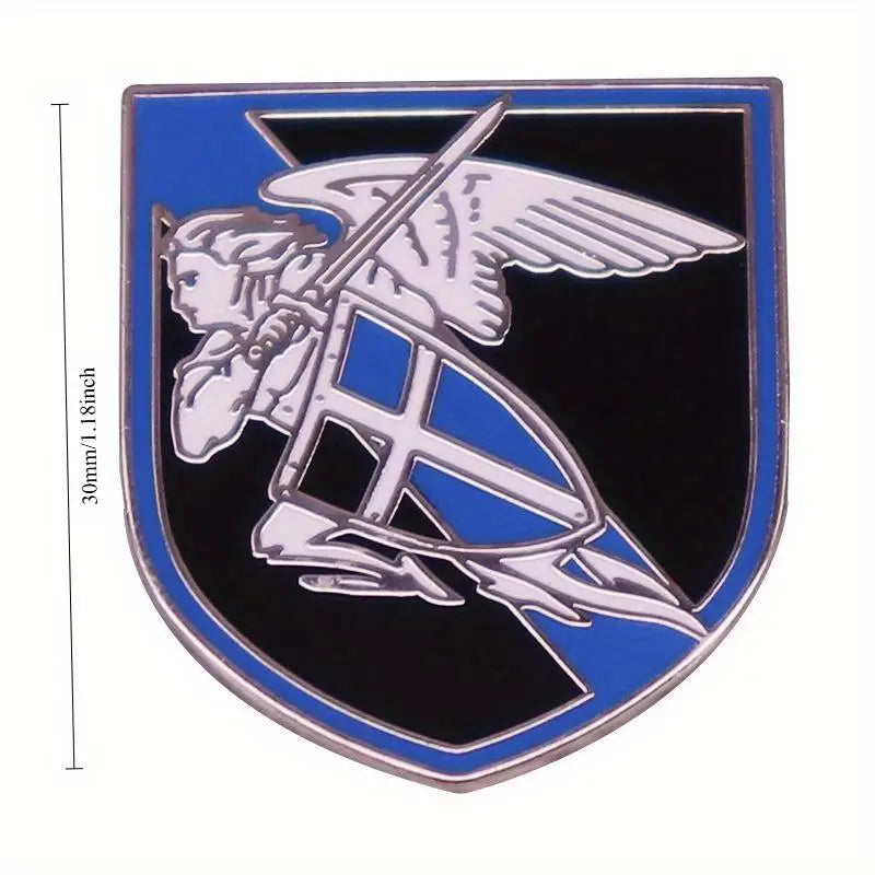St. Michael Blue Line Enamel Pin – Police Shield Badge Enamel Lapel Pin Babs