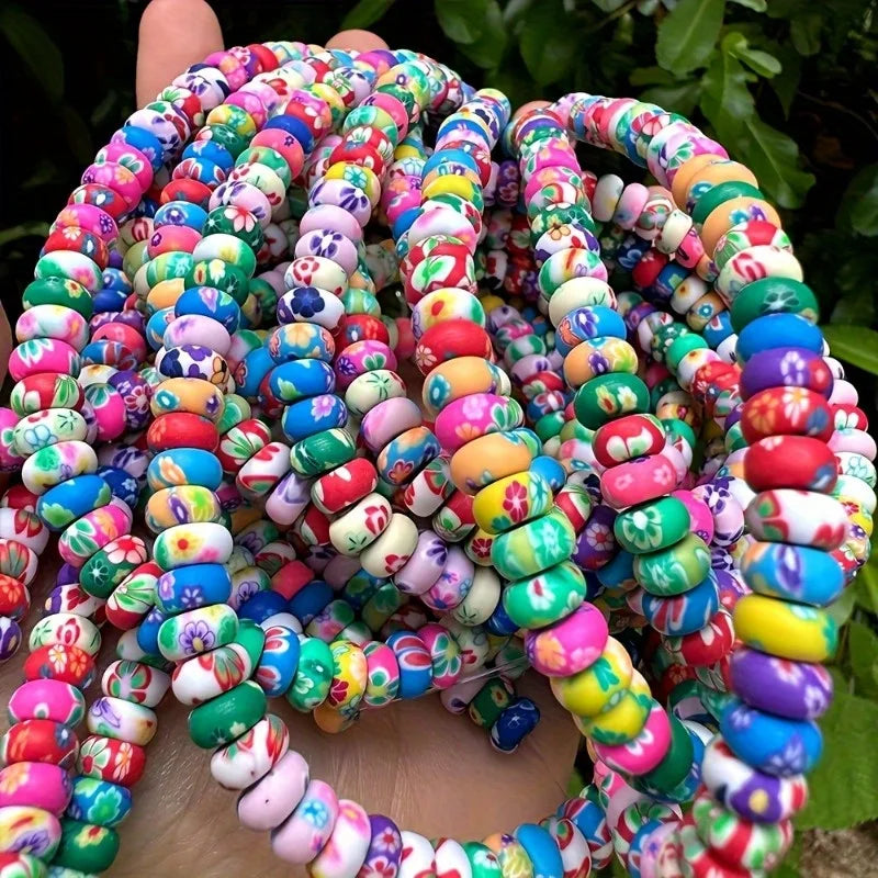 110pcs Colored Polymer Clay Beads for DIY Jewelry Making Polymer Clay Beads Babs