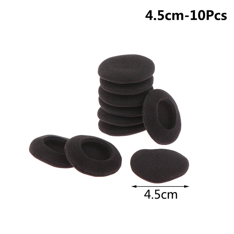 10-Pack Foam Ear Pads Cushions for Earhook Headphones 3.5–6cm Headphone Ear Pads Babs 4.5cm-10Pcs