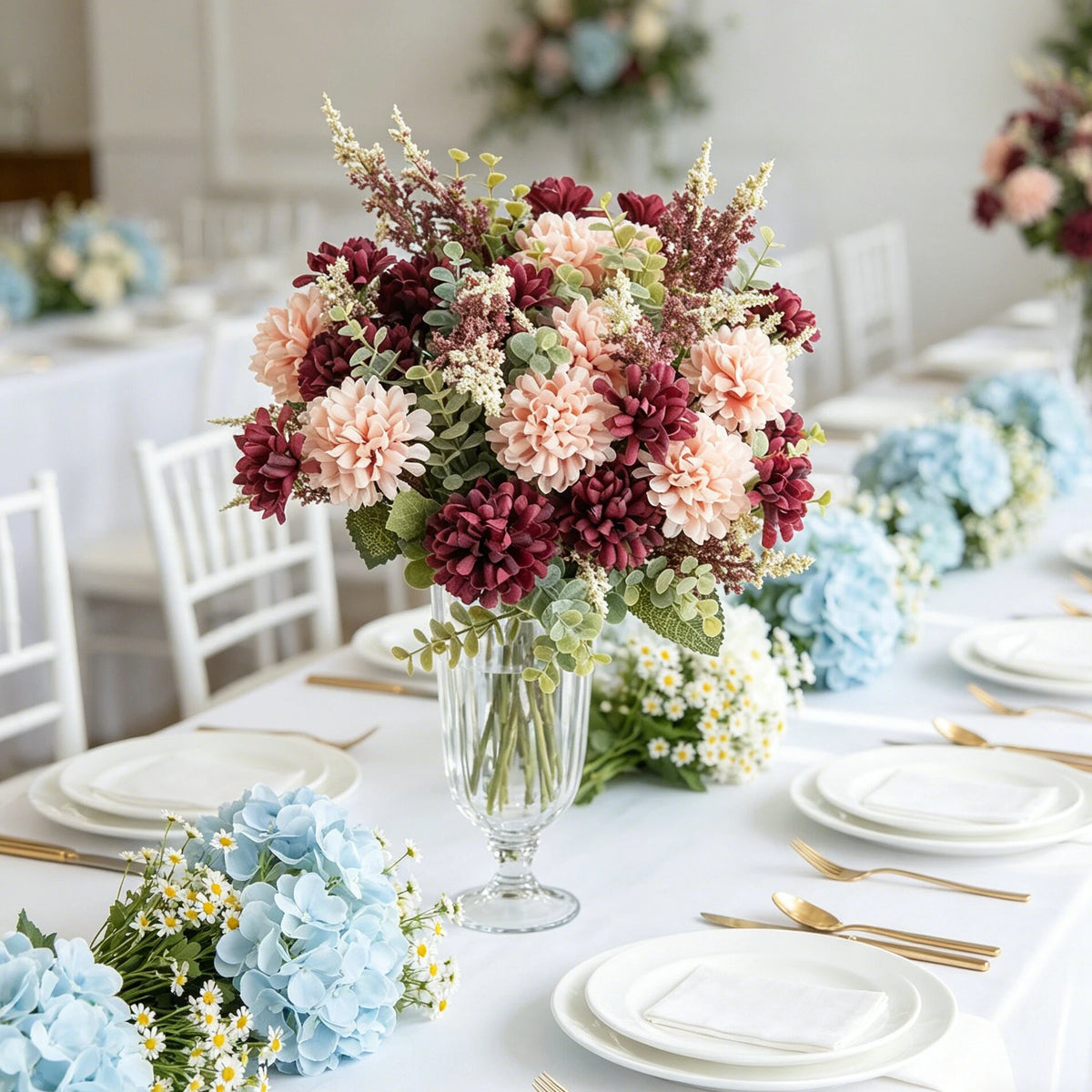 Artificial Lavender & Chrysanthemum Bouquet | Wedding Home Decor Artificial Flower Bouquet Babs