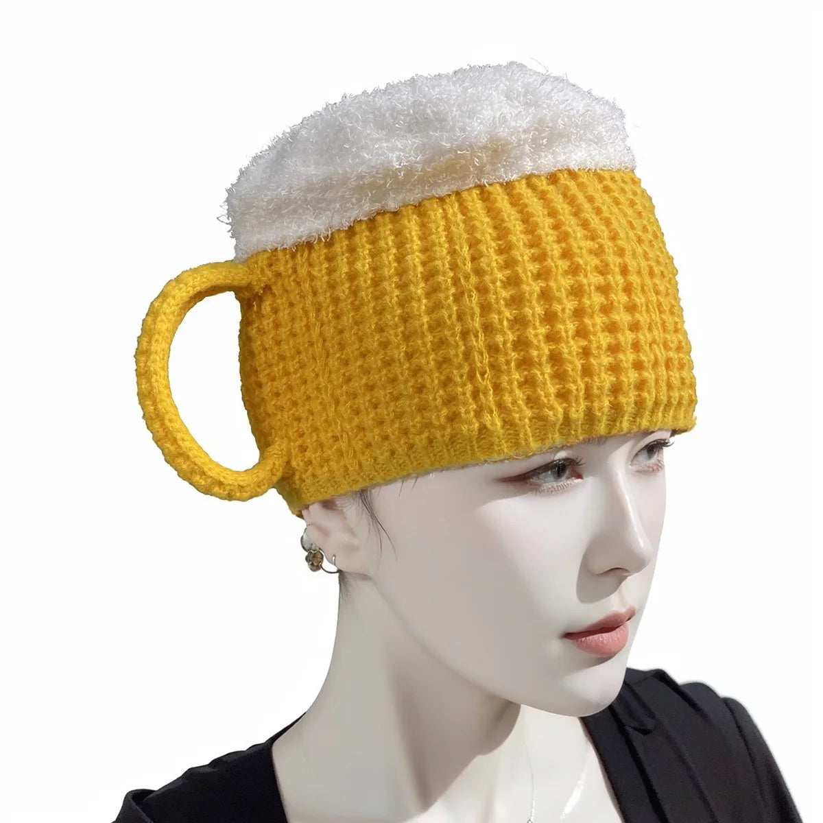 Beer Cup Knit Hat – Funny Novelty Beanie for Parties & Winter Novelty Knit Beanie Babs