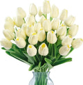 Real Touch Artificial Tulips 15-Piece Set – Wedding & Home Decor Artificial Flowers Babs Beige 15 pcs