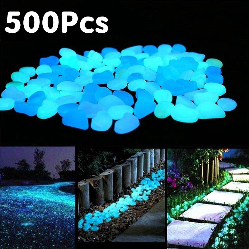 Glow in the Dark Pebbles – Garden Walkway & Fish Tank Stones Decorative Garden Stones Babs
