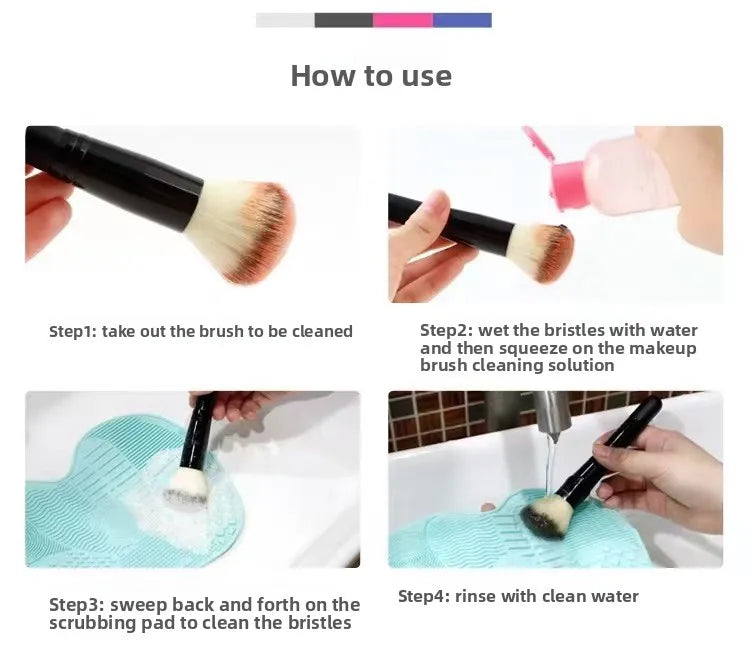 Silicone Apple Makeup Brush Cleaner Pad with Suction Cup Makeup Brush Cleaner Babs