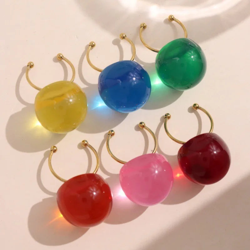 Jelly Transparent Resin Open Ring – Trendy Women's Jewelry Fashion Ring Babs