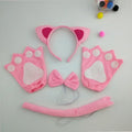 5-Piece Kids Animal Ear Headband & Tail Costume Set