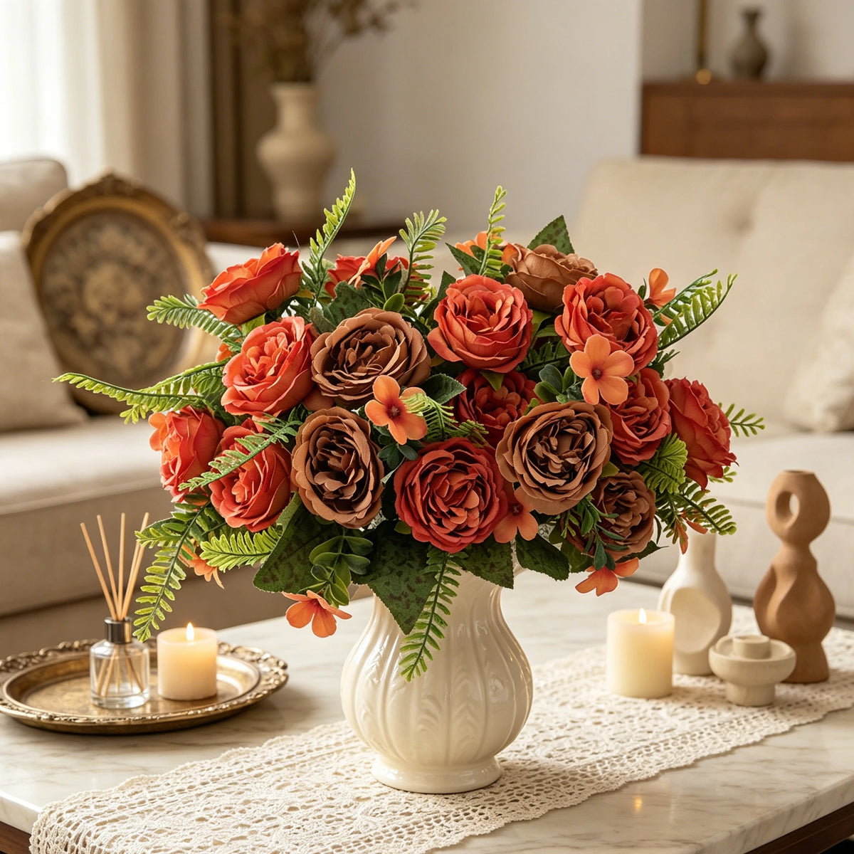 Artificial Peony Bouquet – Silk Flowers for Wedding & Home Décor Artificial Flower Bouquet Babs
