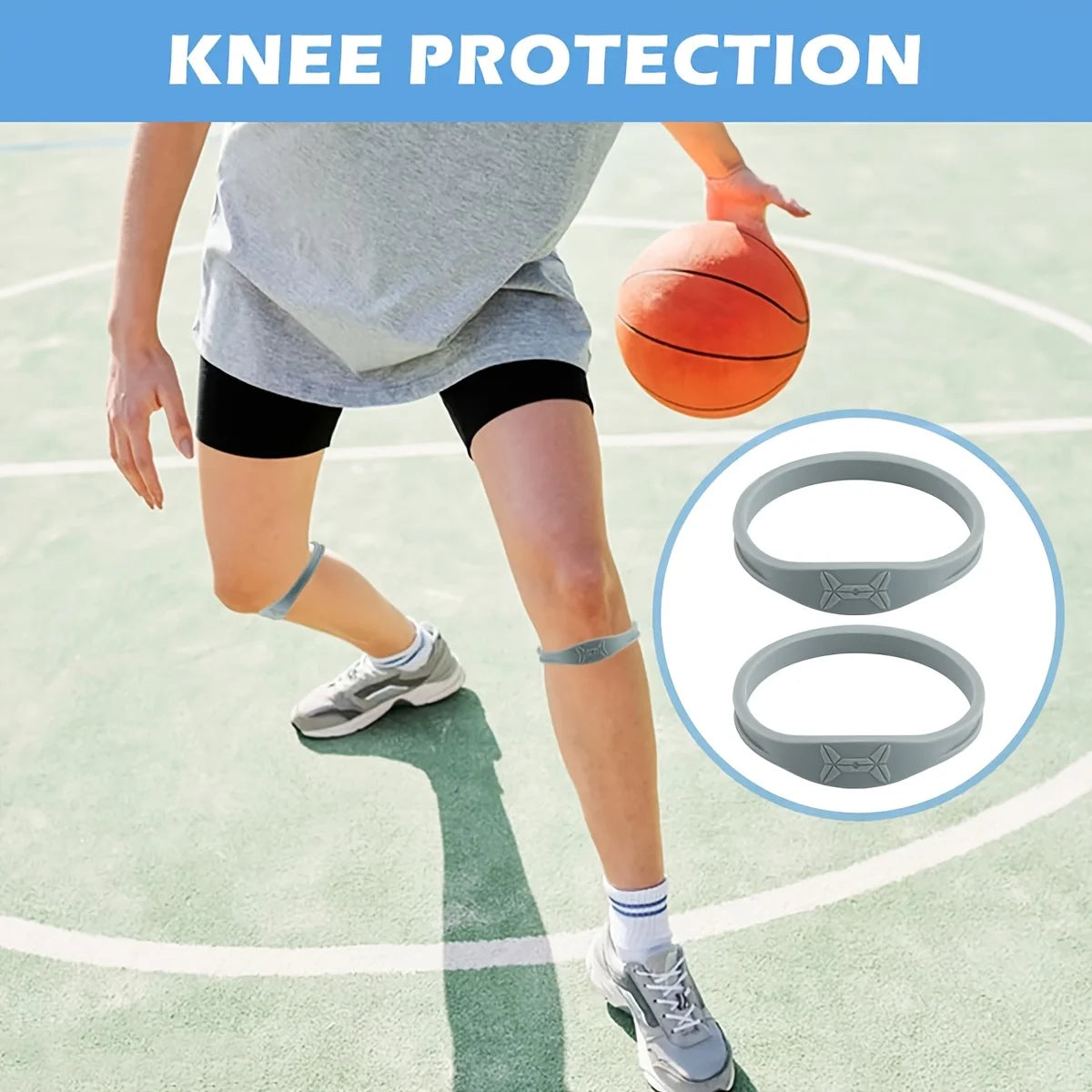 2PCS Compression Knee Pads with Patella Strap – Sports Support Compression Knee Pads Babs