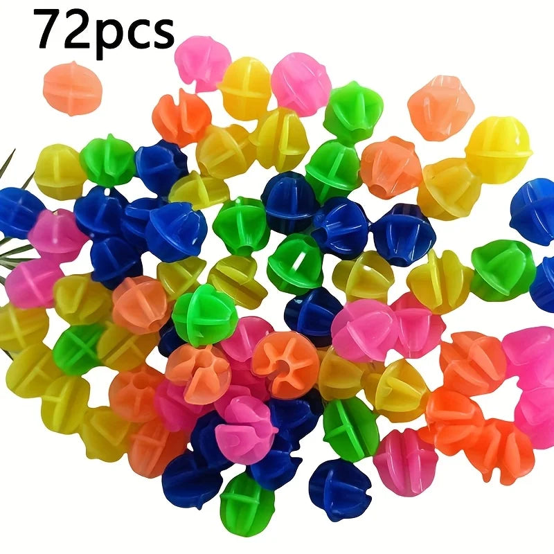 72 Colorful Bicycle Spoke Beads – Clip-On Wheel Decorations Bicycle Spoke Beads Babs Mixed colors-72pcs