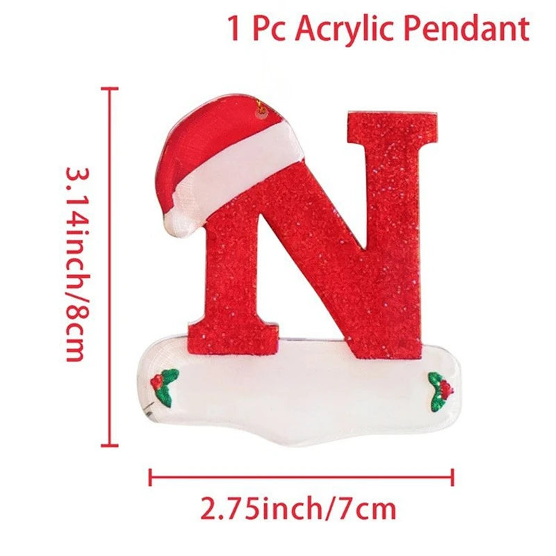 Christmas Acrylic Letter Pendants – Xmas Tree Ornaments 2024